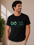 Tee-shirt solidaire noir col rond –  "je suis aidant !"