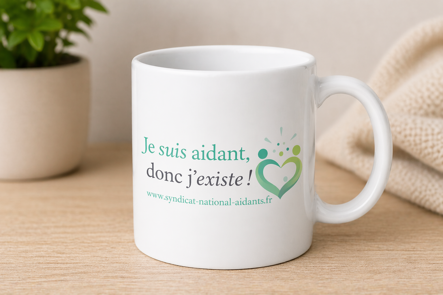 Mug solidaire 330 ml - JE SUIS AIDANT, DONC J'EXISTE !
