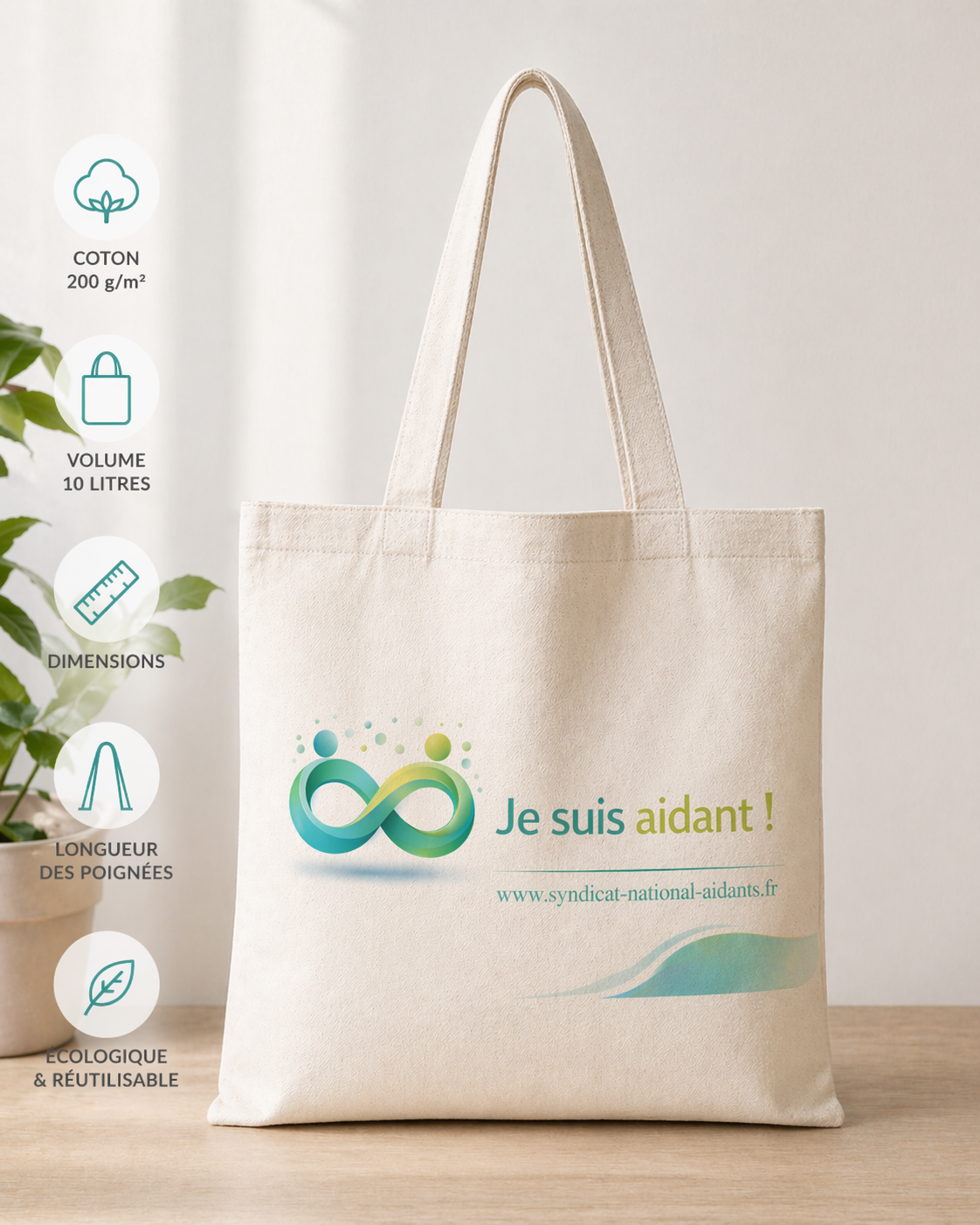 Tote bag solidaire – Je suis aidant
