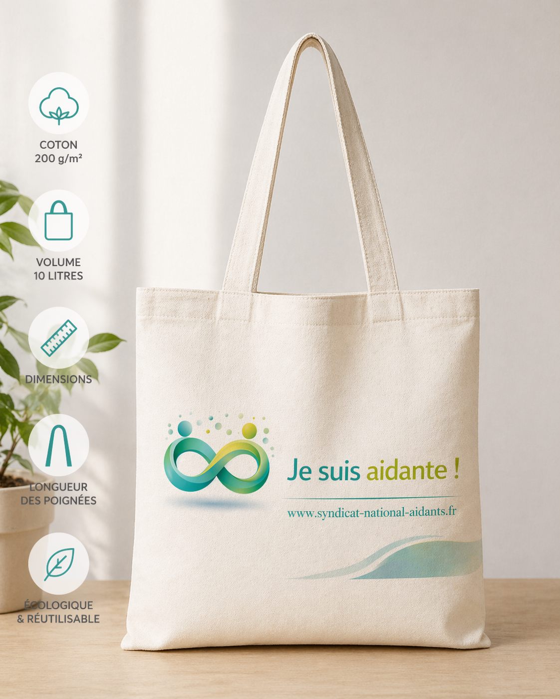 Tote bag solidaire – Je suis aidante