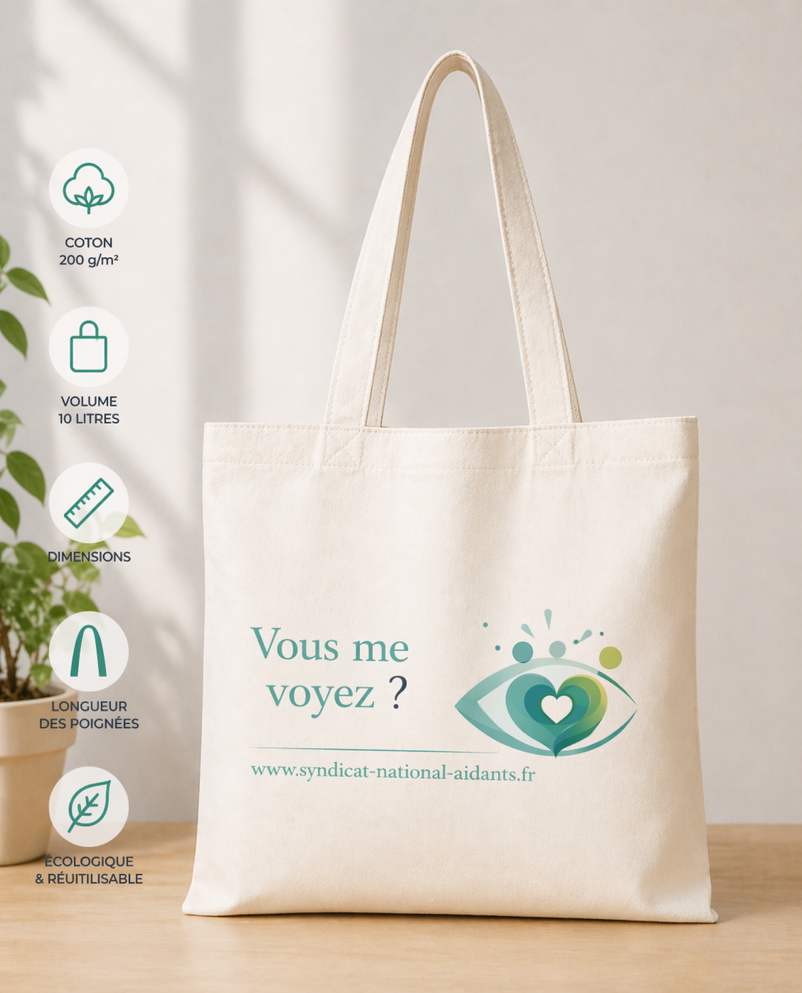 Tote bag solidaire – Vous me voyez ?