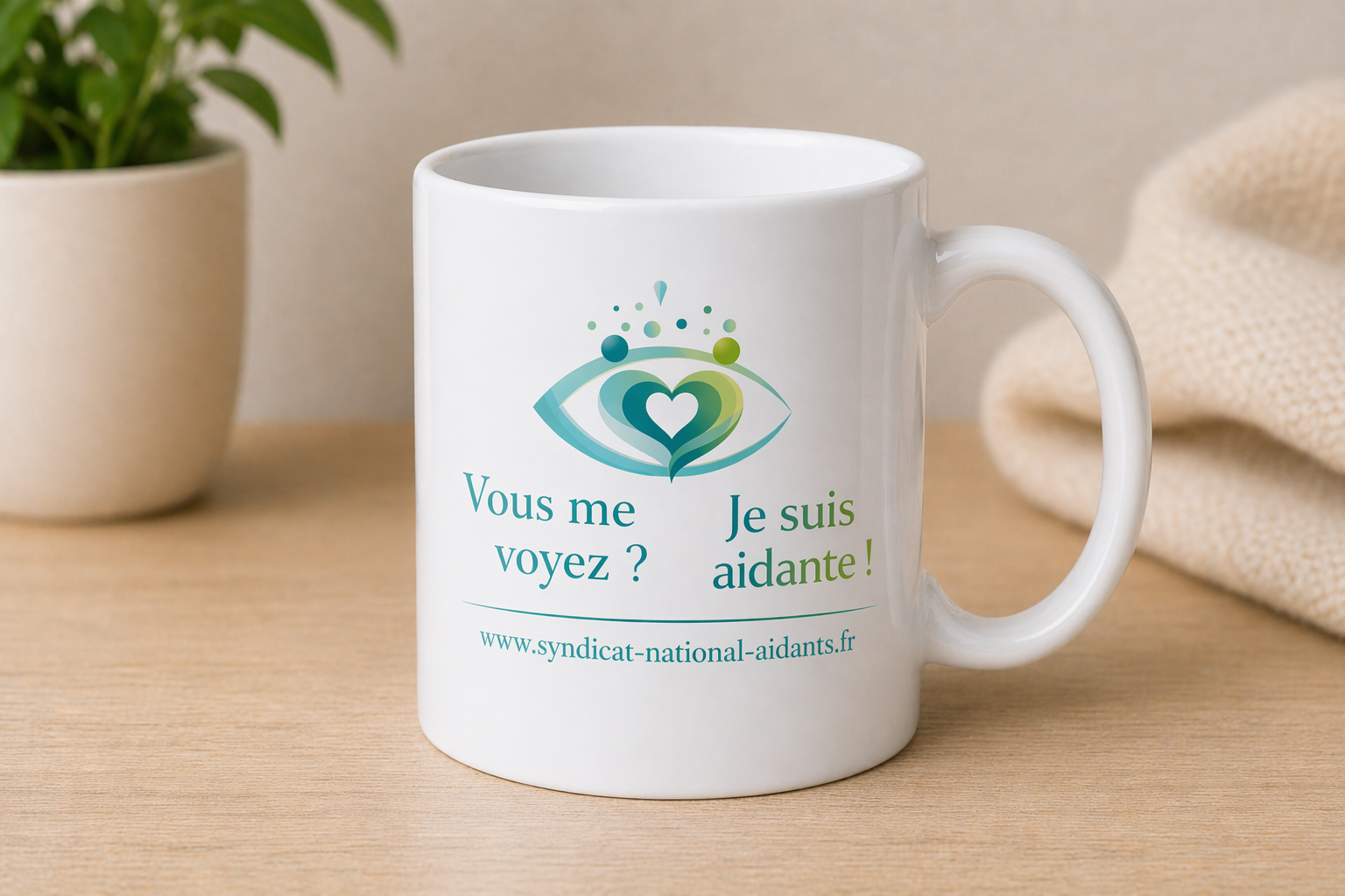 Mug solidaire 330 ml - Vous me voyez ? Je suis aidante !